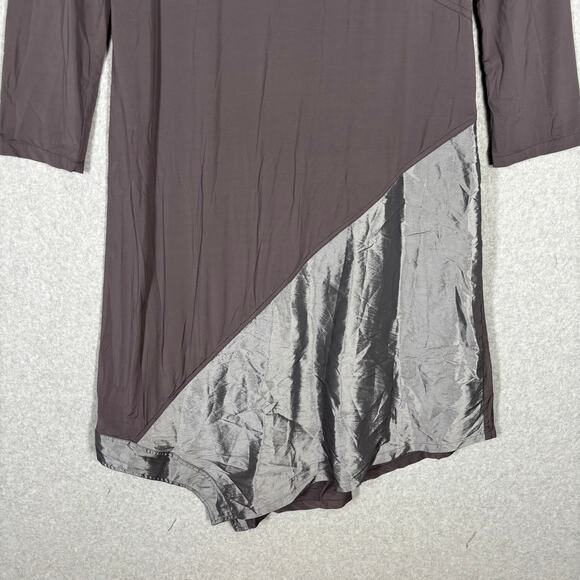 Bianco Levrin‎ Dress Small Taupe Parachute Lagenlook Artsy Modest Art Wear Flowy - Picture 11 of 14
